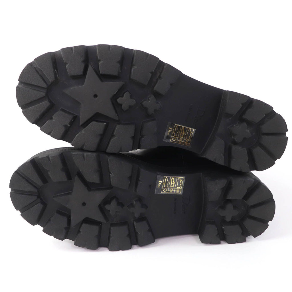 Dior D-major CD Logo Leather Short Boots Black — view 7