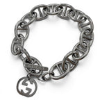 Gucci Vintage Anchor Chain Interlocking Bracelet Silver