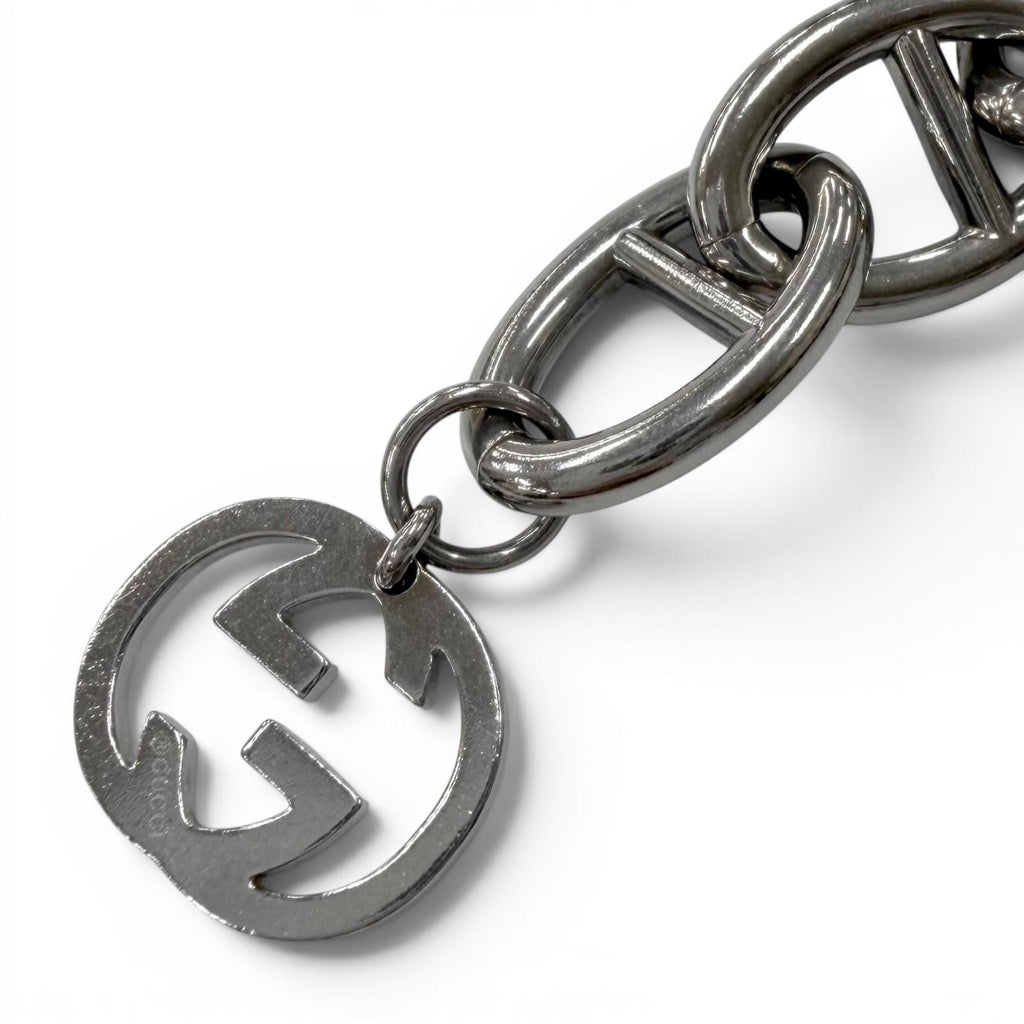 Gucci Vintage Anchor Chain Interlocking Bracelet Silver — view 3