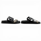 Hermes Extra Chaine D'ancre Rubber Sandals Black — view 4