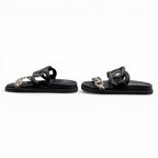 Hermes Extra Chaine D'ancre Rubber Sandals Black — view 3
