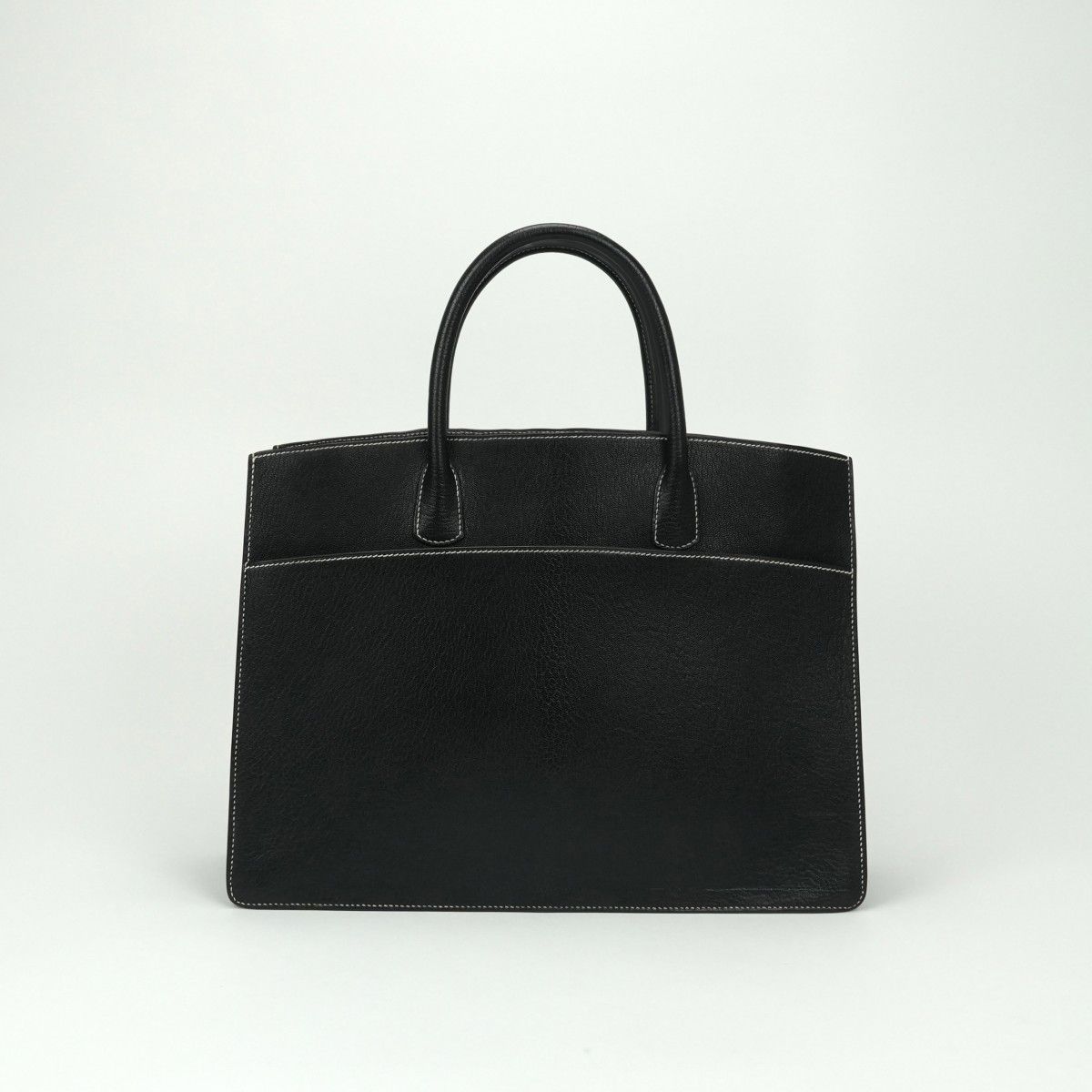 Hermes White Bus GM Tote Schenbre Coromandel Noir Pearl Gray Black Silver