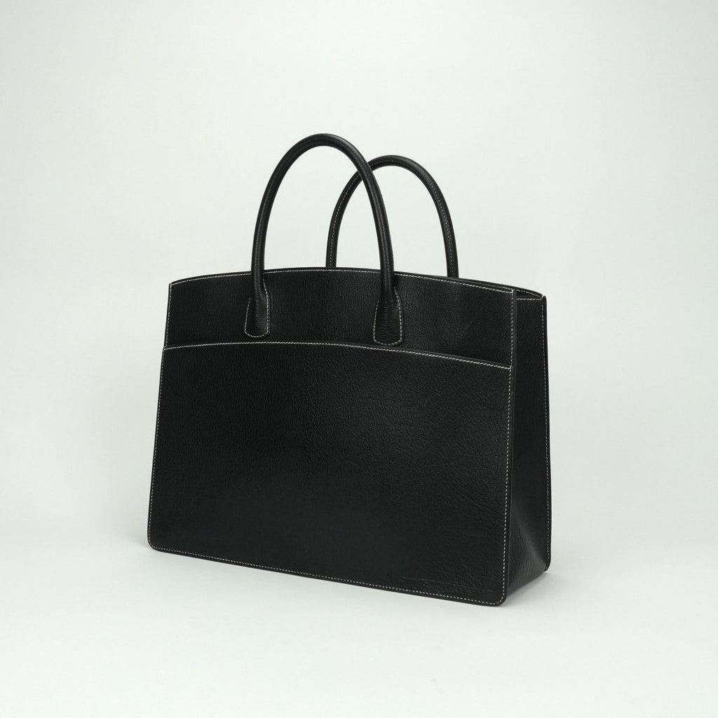 Hermes White Bus GM Tote Schenbre Coromandel Noir Pearl Gray Black Silver — view 2