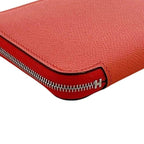 Hermes Coin Case Azap Compact Silk in Red Rose Texas — view 7