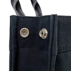 Hermes Handbag Deauville PM Black Canvas — view 4