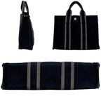 Hermes Handbag Deauville PM Black Canvas — view 2