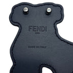 Fendi Bag Charm Stud Navy Dark Blue Water Faucet Leather — view 5
