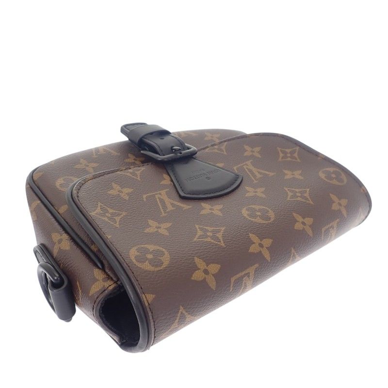 Louis Vuitton Montsouris Messenger PM Shoulder Bag Monogram Macassar Canvas — view 6