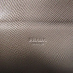 Prada Saffiano Leather Graphite Wallet Document Case — view 7