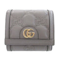 Gucci GG Matelasse Leather Gray Bifold Wallet