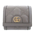 Gucci GG Matelasse Leather Gray Bifold Wallet