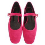 Hermes Jane 35.5 Velour Fuchsia Ballet Shoes — view 3