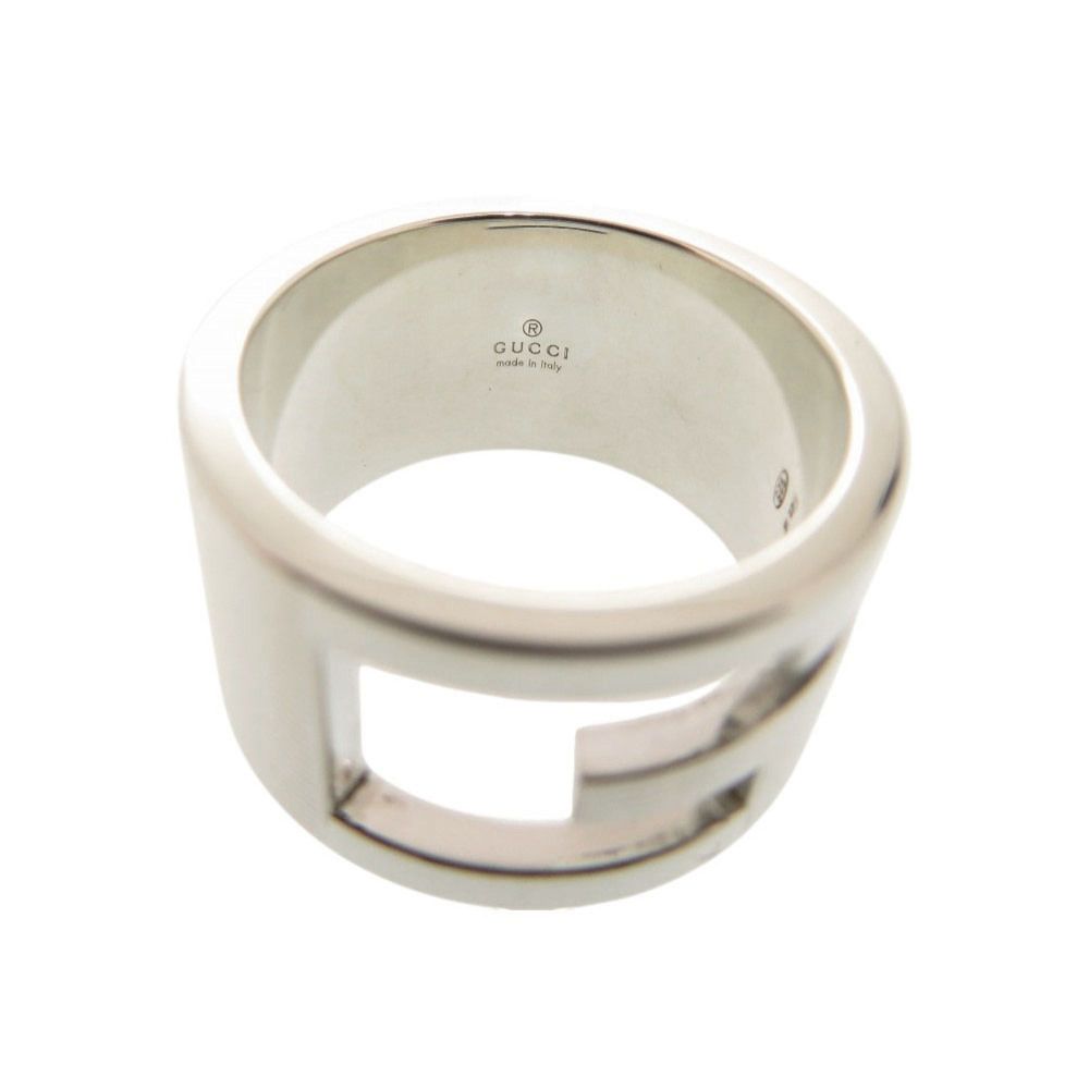 Gucci Cutout Wide 925 Sterling Silver Ring