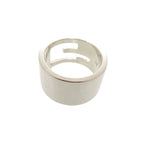 Gucci Cutout Wide 925 Sterling Silver Ring — view 9