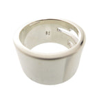 Gucci Cutout Wide 925 Sterling Silver Ring