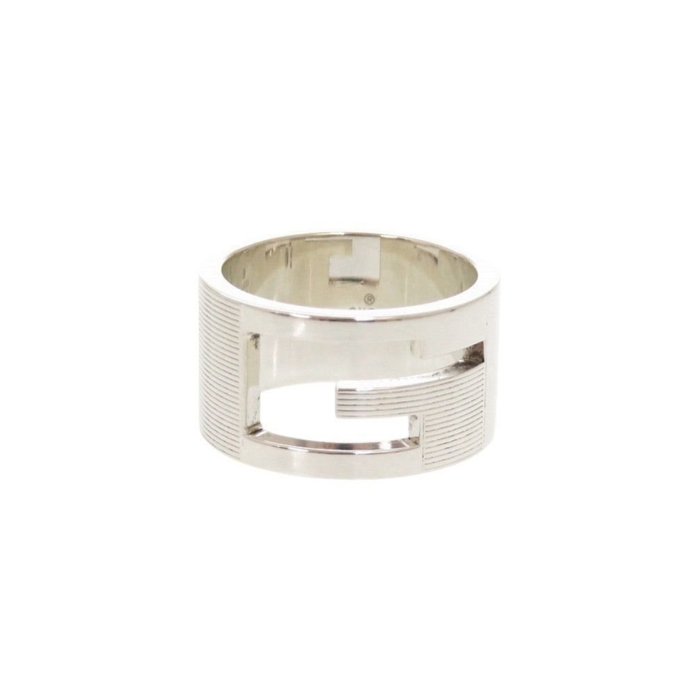 Gucci Cutout Wide 925 Sterling Silver Ring