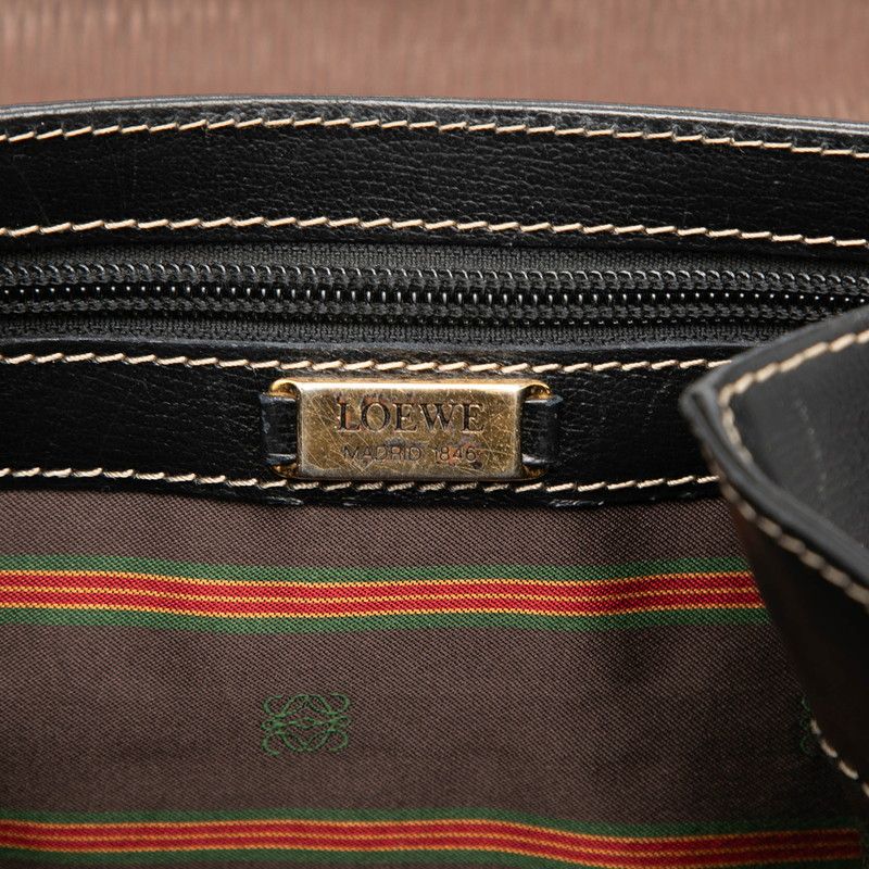 Loewe Velazquez 2-Way Shoulder Bag Black Brown Leather — view 5