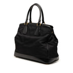 Prada Saffiano Handbag Black Nylon Leather — view 2