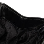 Prada Saffiano Handbag Black Nylon Leather — view 5