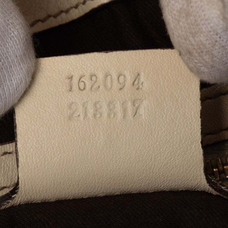 Gucci Interlocking New Brid Tote Shoulder Bag Ivory Beige Leather — view 6
