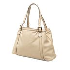 Gucci Interlocking New Brid Tote Shoulder Bag Ivory Beige Leather — view 2