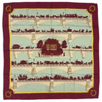 Hermes Carre 90 Scarf Silk les Ponts de Paris Bridges