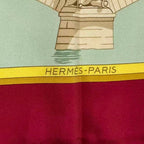 Hermes Carre 90 Scarf Silk les Ponts de Paris Bridges — view 8