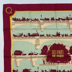 Hermes Carre 90 Scarf Silk les Ponts de Paris Bridges — view 5