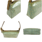 Fendi Zucchino Canvas Pouch Mini Handbag Light Blue Green — view 3