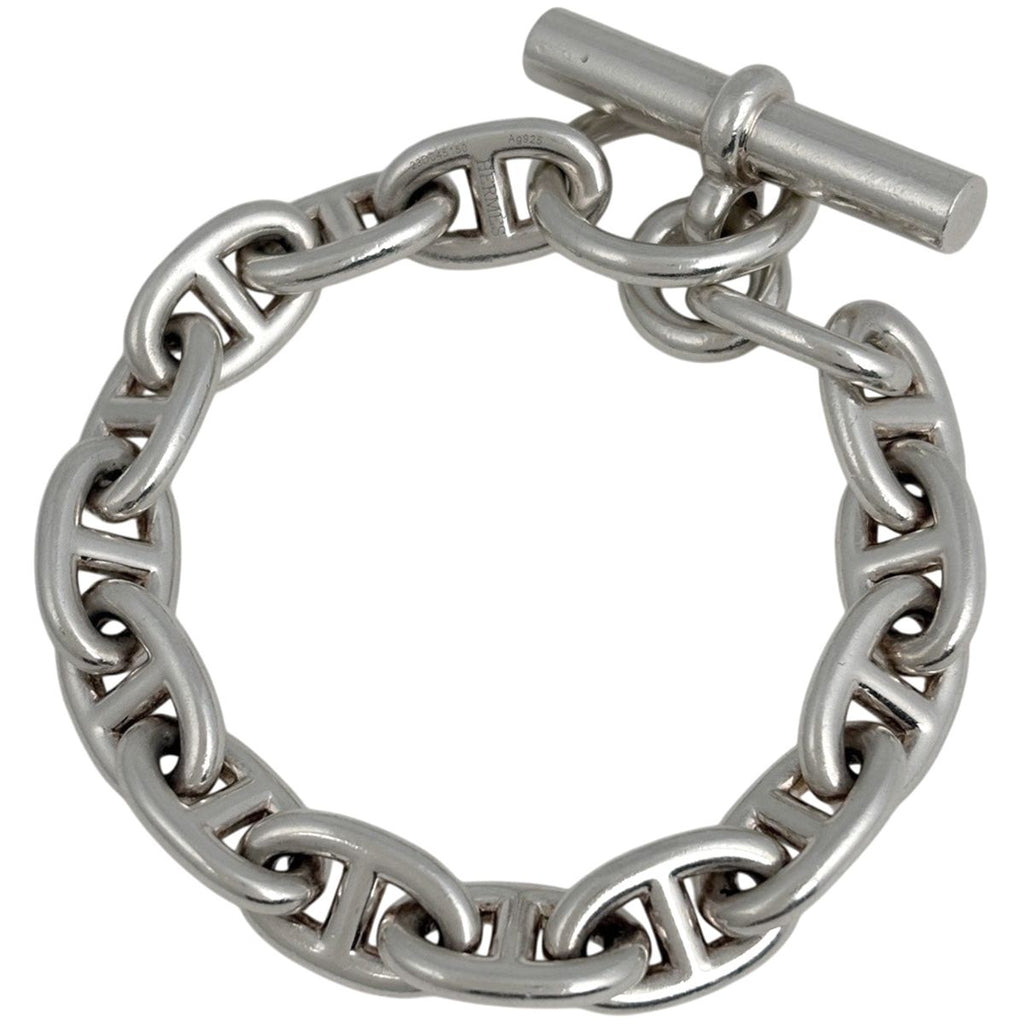 Hermes Chaine D'ancre MM 15 Links Bracelet 925 Sterling Silver
