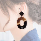 Hermes Earrings Buffalo Horn Brown — view 9