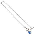 Hermes Helios Cheval Necklace Horse Metal Silver Blue Pendant — view 6