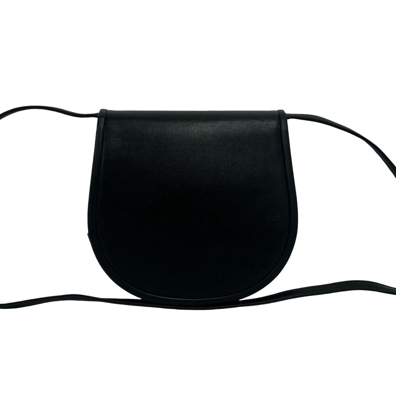 Saint Laurent Yves Vintage Scallop Leather Mini Shoulder Bag Pochette Black — view 3