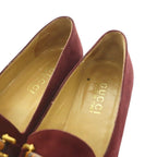 Gucci Bamboo Suede Loafers 35.5 Bordeaux SS — view 4