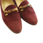 Gucci Bamboo Suede Loafers 35.5 Bordeaux SS — view 3