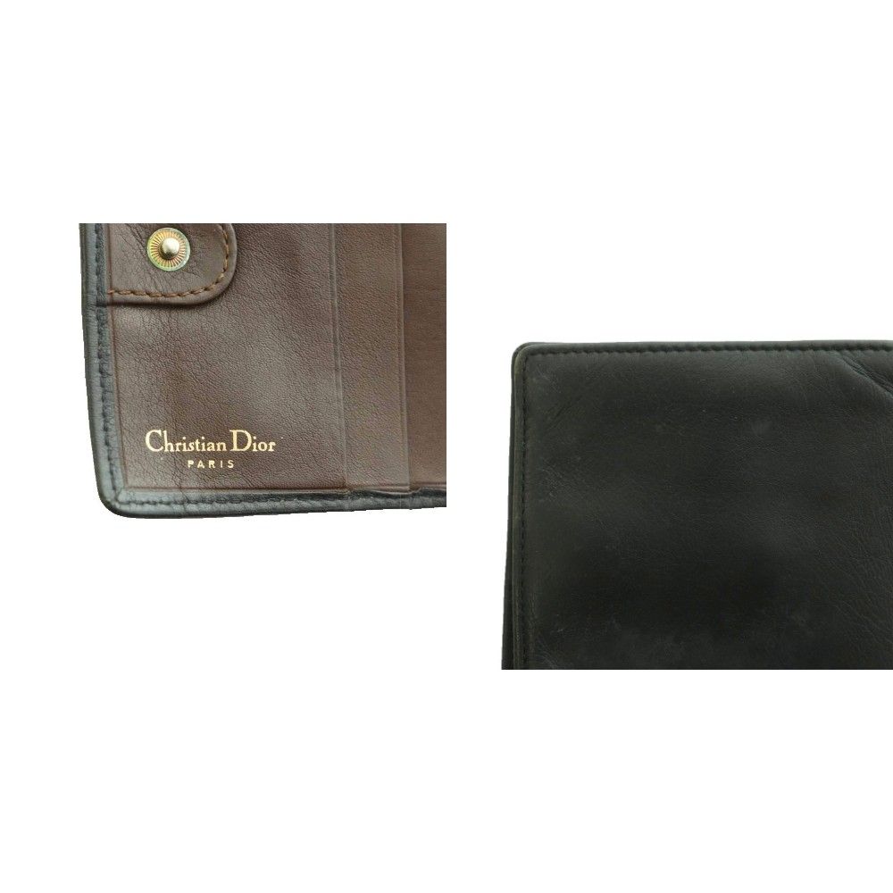 Dior Bifold Wallet CD Logo Leather Black SS — view 8