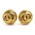 Chanel Earrings Vintage Gold