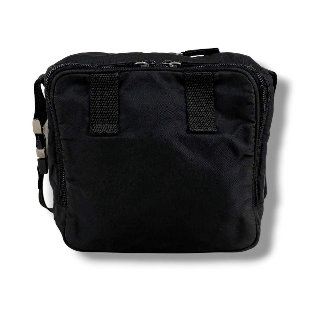 Prada Triangle Logo Mini Shoulder Bag Cross Tessuto Nylon Black Nero Pochette — view 4