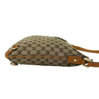 Gucci GG Logo Canvas Leather Shoulder Bag Mini Tote Crossbody Brown — view 6