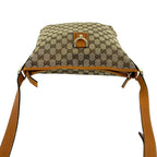 Gucci GG Logo Canvas Leather Shoulder Bag Mini Tote Crossbody Brown — view 4