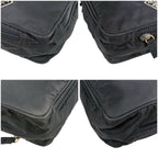 Prada Triangle Logo Mini Shoulder Bag Cross Tessuto Nylon Black Nero Pochette — view 7