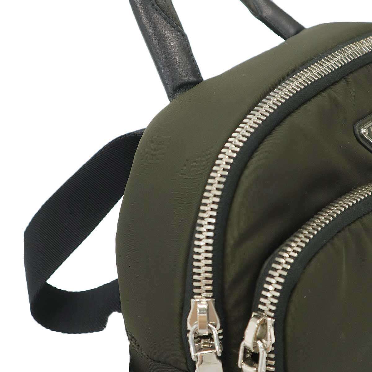Prada Nylon Backpack Khaki — view 7