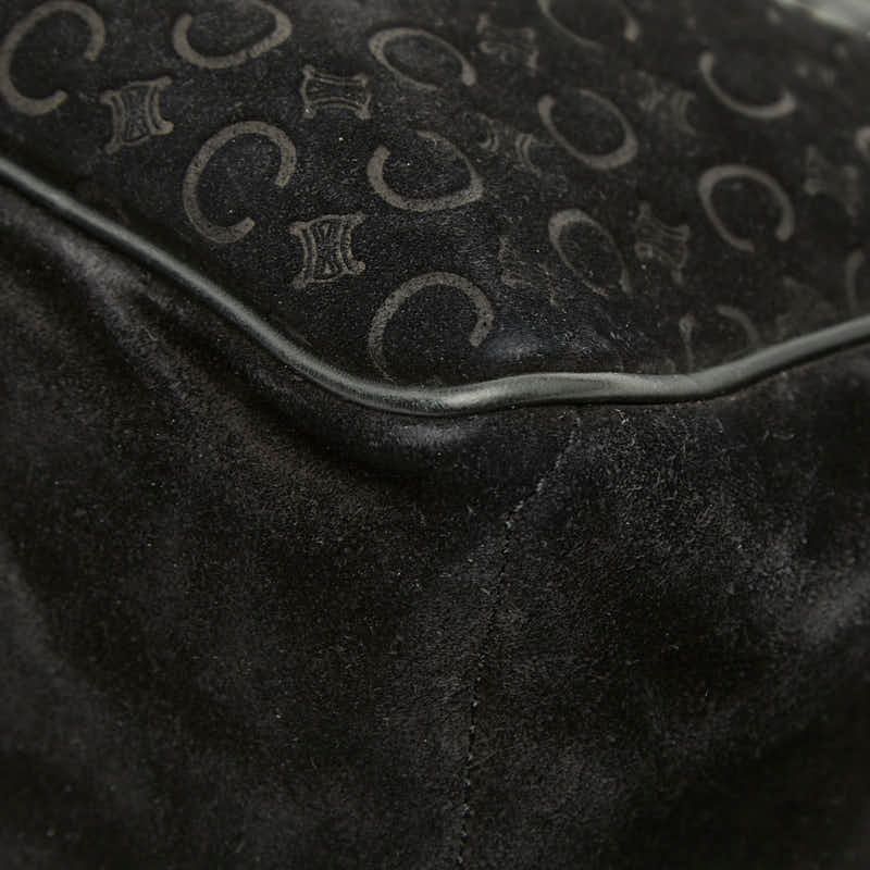 Celine C Macadam Boogie Bag Handbag Black Suede Leather — view 4