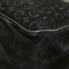 Celine C Macadam Boogie Bag Handbag Black Suede Leather — view 4