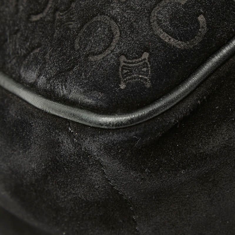 Celine C Macadam Boogie Bag Handbag Black Suede Leather — view 7