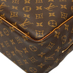 Louis Vuitton Monogram Deauville Handbag Brown Leather — view 4