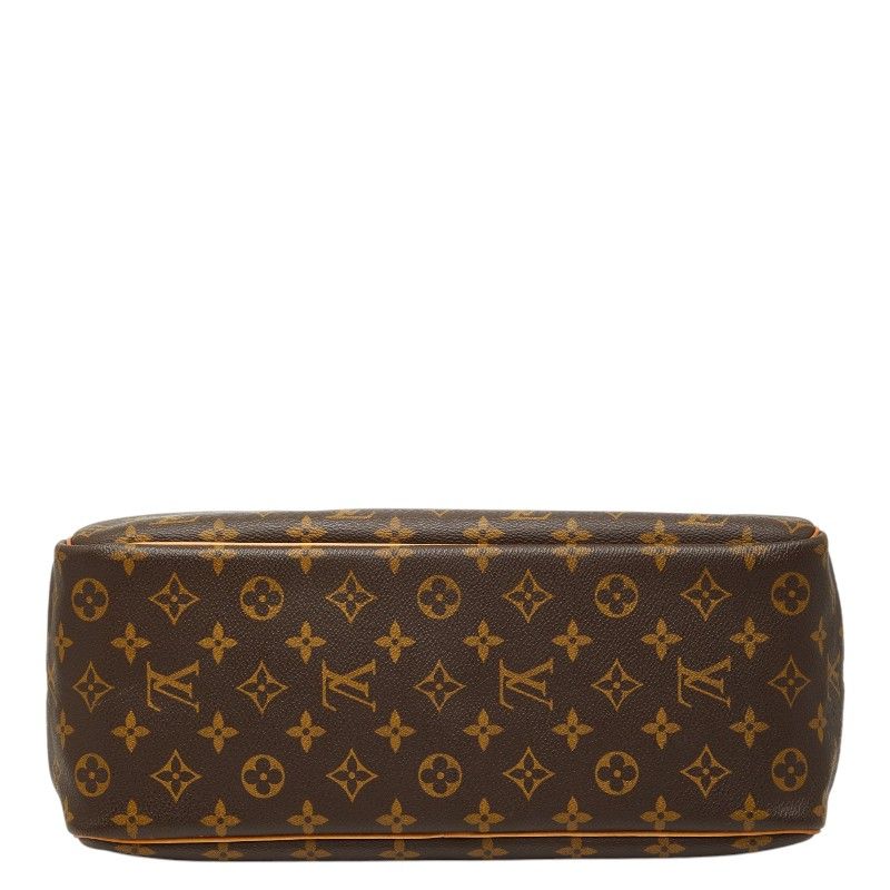 Louis Vuitton Monogram Deauville Handbag Brown Leather — view 3