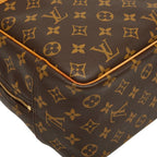 Louis Vuitton Monogram Deauville Handbag Brown Leather — view 5
