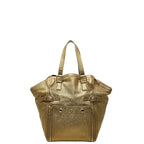 Saint Laurent Rive Gauche Downtown Tote Gold Leather