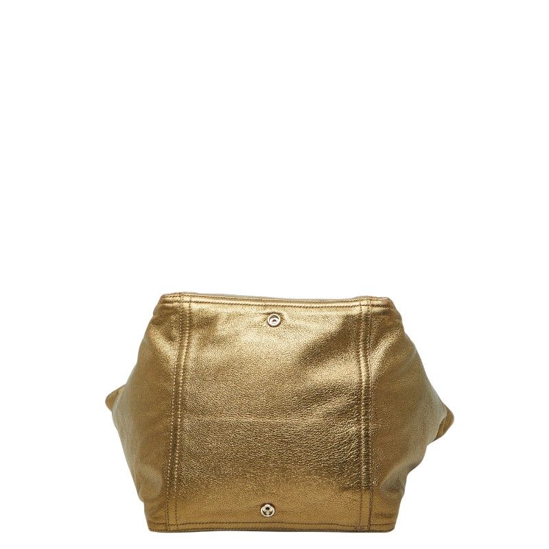 Saint Laurent Rive Gauche Downtown Tote Gold Leather — view 3